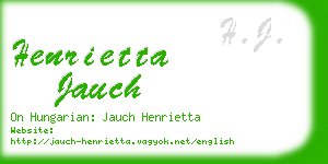 henrietta jauch business card
